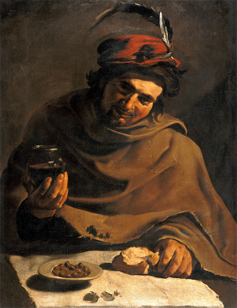 Mann beim Frühstück. from Bartolomeo Manfredi