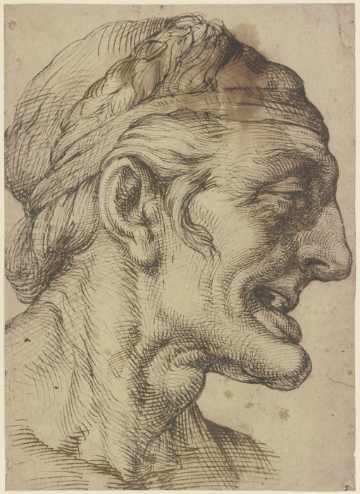 Kopf einer alten Frau nach rechts from Bartolomeo Passarotti