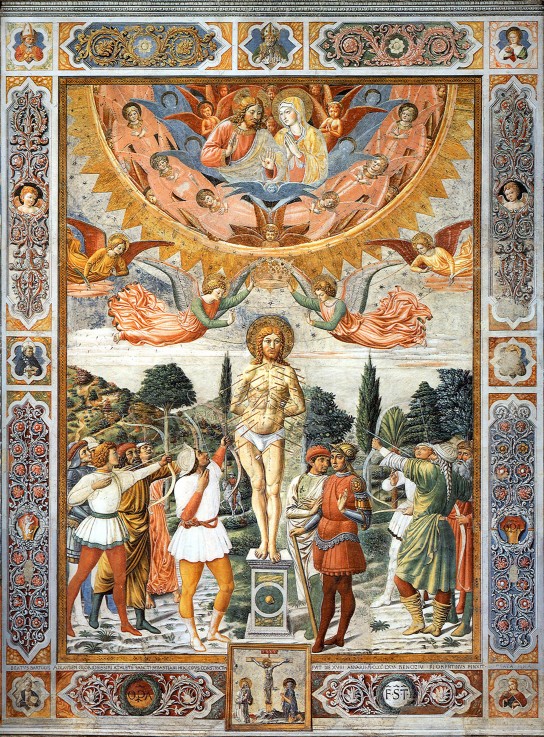 The Martyrdom of Saint Sebastian from Benozzo Gozzoli