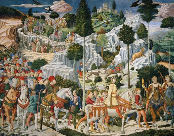 The procession of the king Balthasar from Benozzo Gozzoli