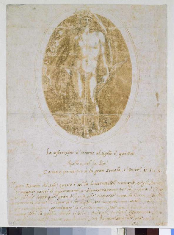 Apollo with the python in the oval from Benvenuto Cellini
