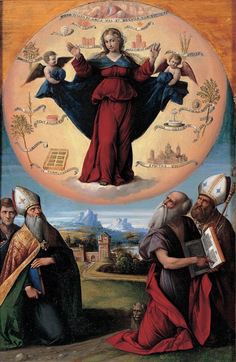 The Immaculate Conception with saints from Benvenuto Tisi da Garofalo