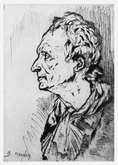 Portrait of Diderot, illustration for Rameaus Nephew, by Denis Diderot from Bernard Naudin