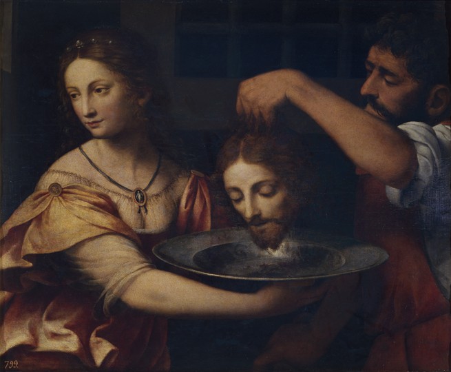 Salome receives the Head of John the Baptist from Bernardino Luini