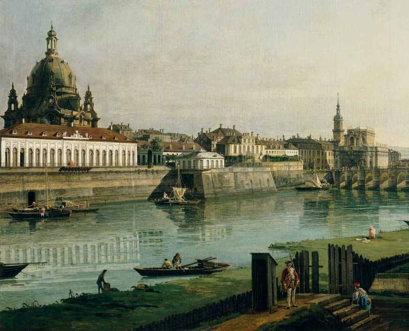 Dresden vom rechten Elbufer oberhalb der Augustusbruecke from Bernardo Bellotto