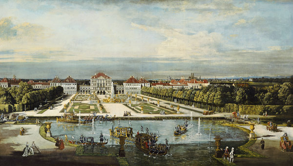 Nymph castle from the park side closed from Bernardo Bellotto