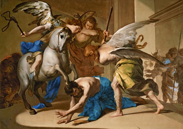 The expulsion Eliodors out of the temple from Bernardo Cavallino