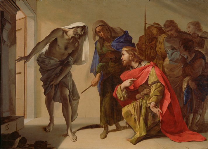 The Shade of Samuel Invoked by Saul from Bernardo Cavallino