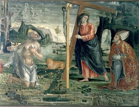 Christ carrying the Cross with St. Augustine and St. Jerome from Bernardo Parentino