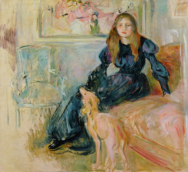 Julie Manet (1878-1966) and her Greyhound Laerte from Berthe Morisot