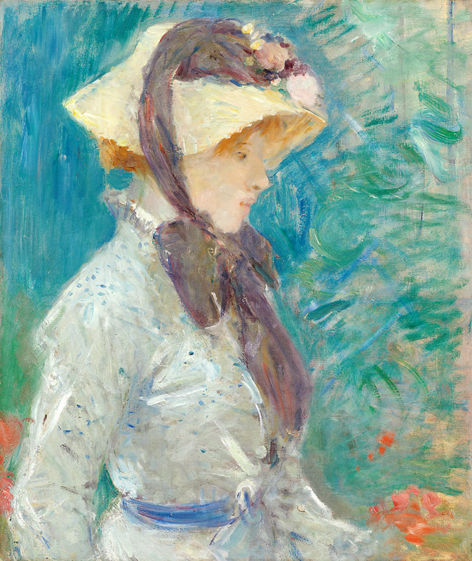 Young Woman with a Straw Hat from Berthe Morisot