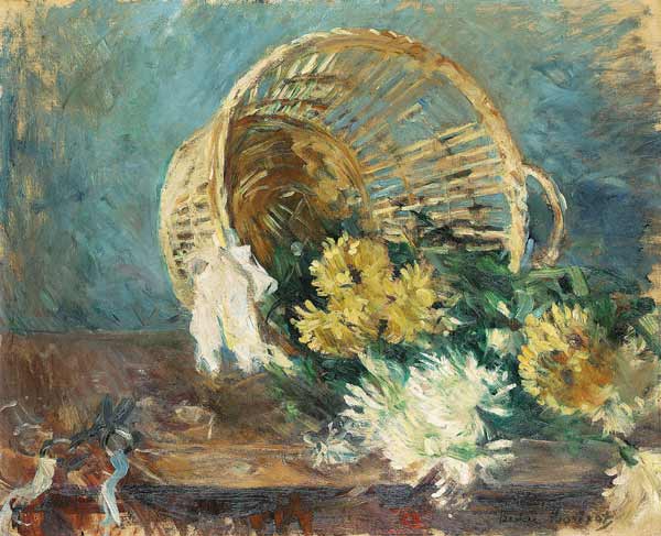 Chrysanthemen oder der umgefallene Korb from Berthe Morisot