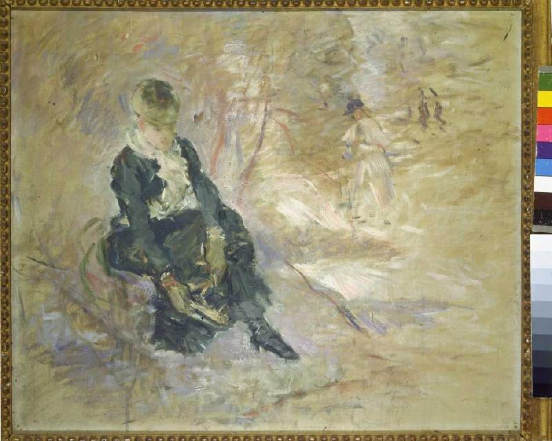 Young woman at the skate attracting from Berthe Morisot