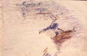 Sketch of a Young Woman in a Boat