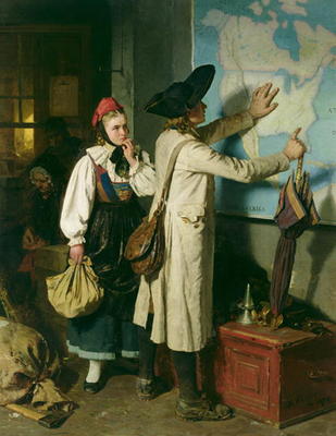 The Emigrants (oil on canvas) from Berthold Woltze
