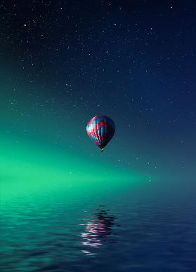 Balloon on lake Batllava
