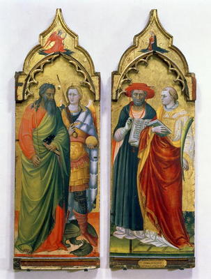 St. Andrew, St. Michael, St. Jerome and St. Lawrence (tempera on panel) from Bicci  di Lorenzo