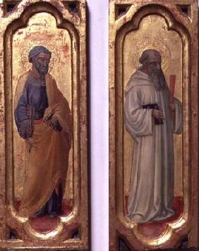 St. Peter and St. Benedict (tempera on panel)