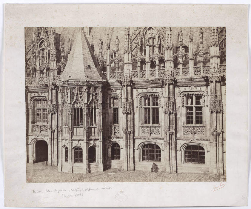 Rouen, Palais de Justice: Court facade of the west wing from Bisson Frères