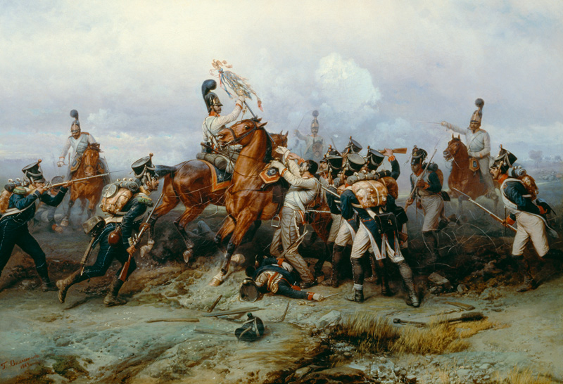 Heldentat des russischen Reiterregiments in der Schlacht bei Austerlitz from Bogdan Pawlowitsch Willewalde