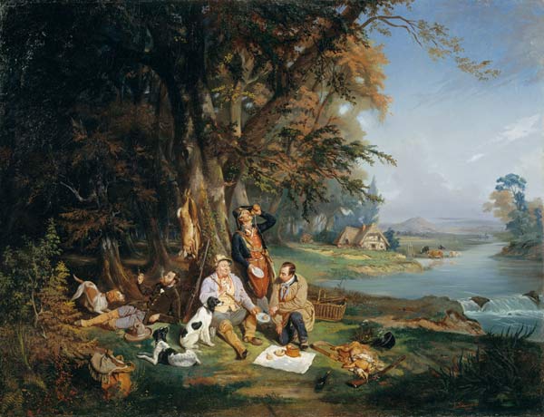 Hunters at Rest from Bogdan Pawlowitsch Willewalde