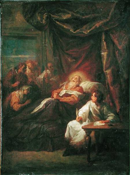 The Death of St. Ambrose from Bon de Boulogne