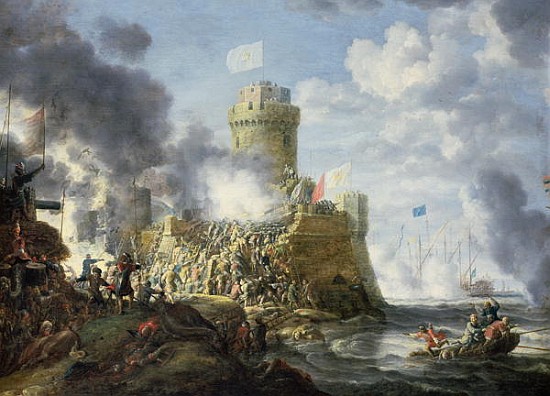 Turks Storming a Seaport from Bonaventura Peeters
