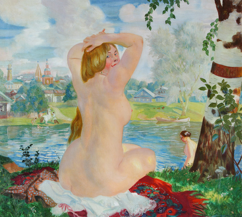 A Bather from Boris Michailowitsch Kustodiew