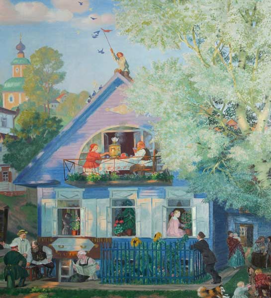 Small Blue House from Boris Michailowitsch Kustodiew