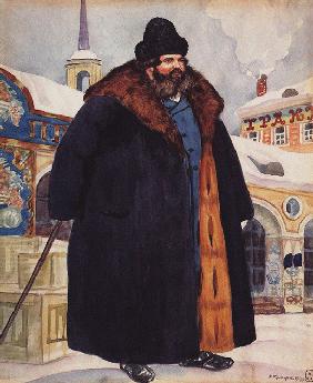 Merchant in a fur coat