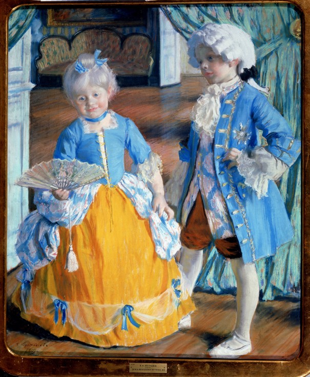 Children in Rococo Dress from Boris Michailowitsch Kustodiew