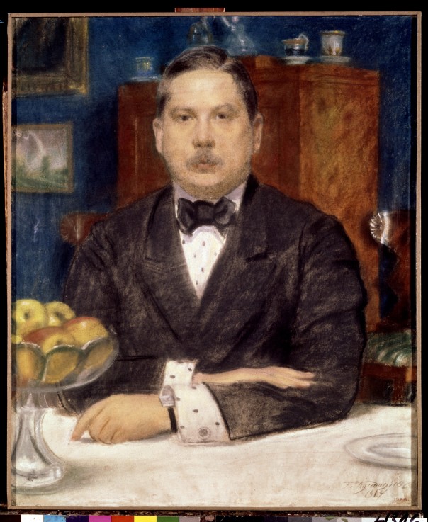 Portrait of the artist Konstantin Somov (1869-1939) from Boris Michailowitsch Kustodiew