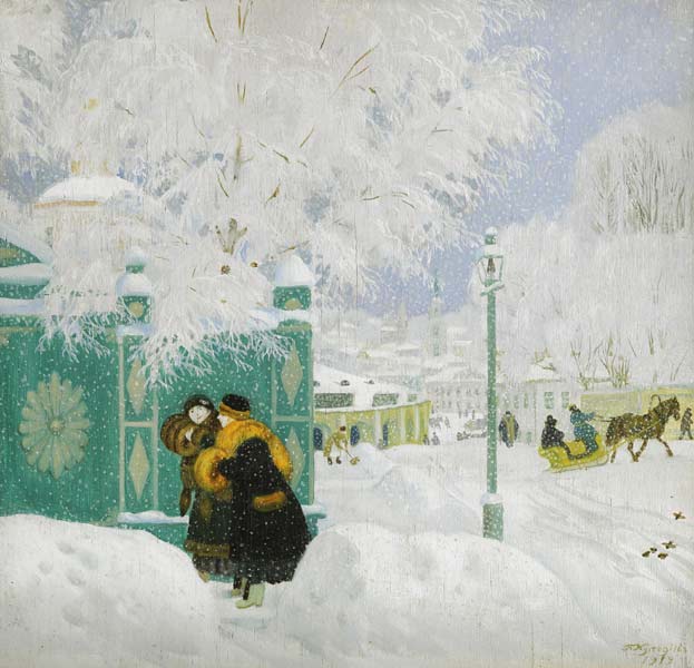 Winter Scene from Boris Michailowitsch Kustodiew