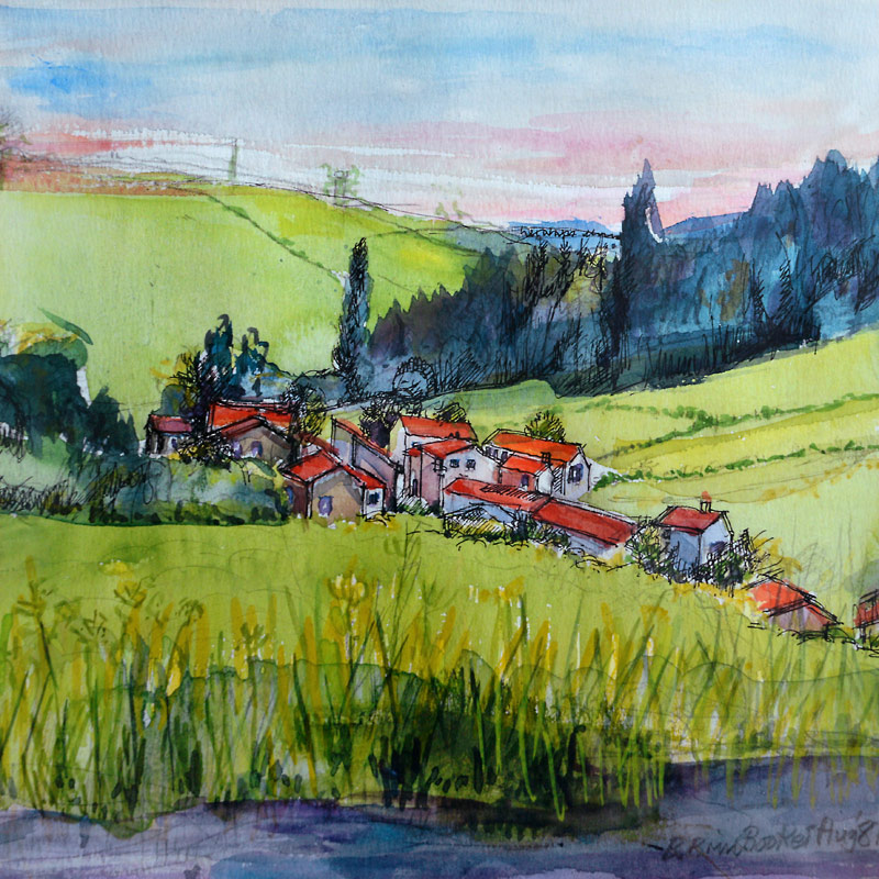 Village in the Auvergne from Brenda Brin  Booker