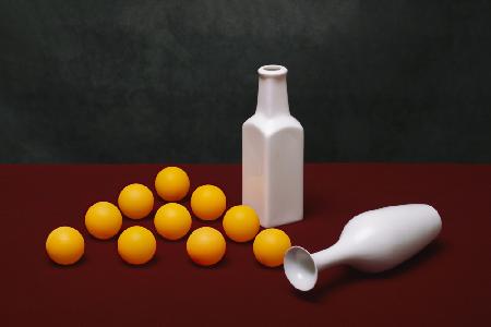 Very simple still life with balls
