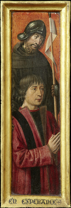 Portrait of Willem van Overbeke with Saint William from Brügger (?) Meister um 1485/90