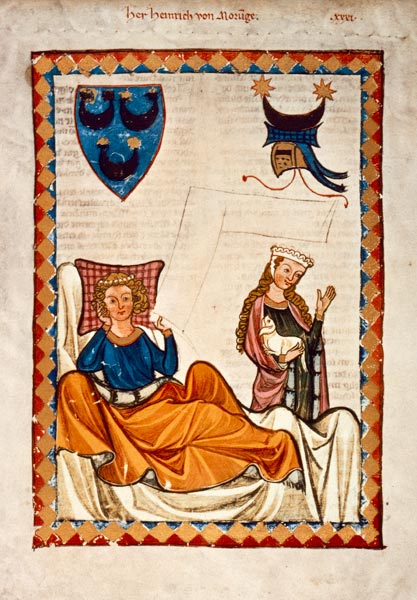 Heinrich von Morungen auf dem Ruhebett from Illumination