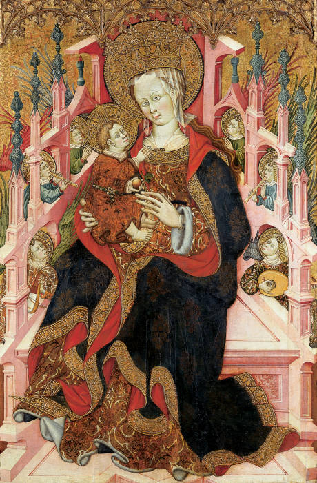 Virgin and Child Enthroned with Angels Making Music from Burnham-Meister