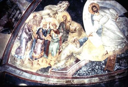 Anastasis in the Parecclesian apse vault from Byzantine
