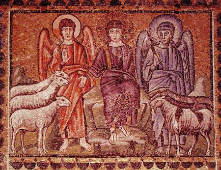 The Parable of the Good Shepherd Separating the Sheep from the Goats, Scenes from the Life of Christ from Byzantine School