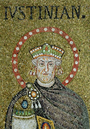 The face of Justinian from Byzantine School