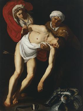 The Saints Sebastian, Irene and her Maid