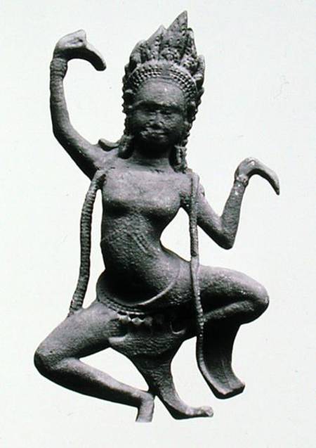 A Dancing Apsaras, detail from a frieze from Cambodian