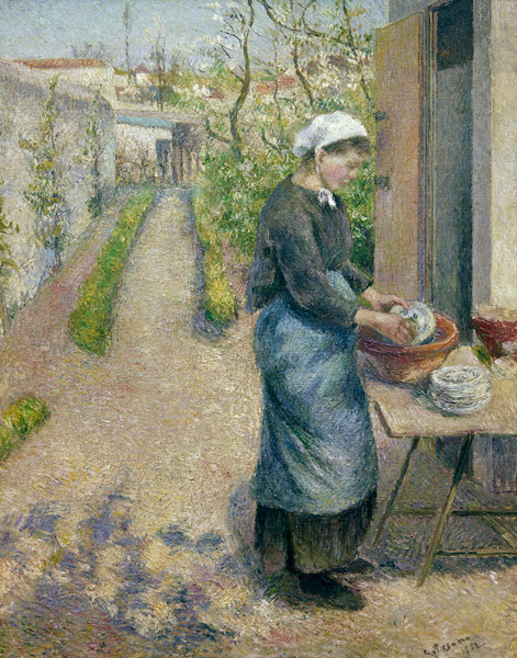 C.Pissarro, Die Geschirrspülerin from Camille Pissarro