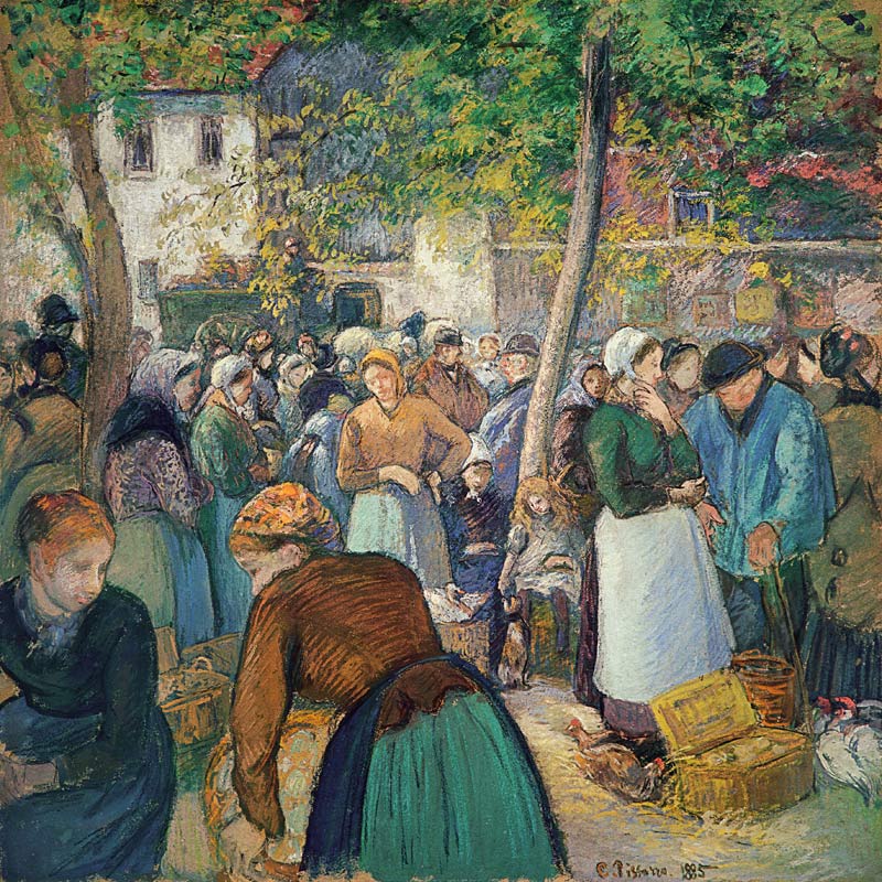 The poultry market, Gisors from Camille Pissarro