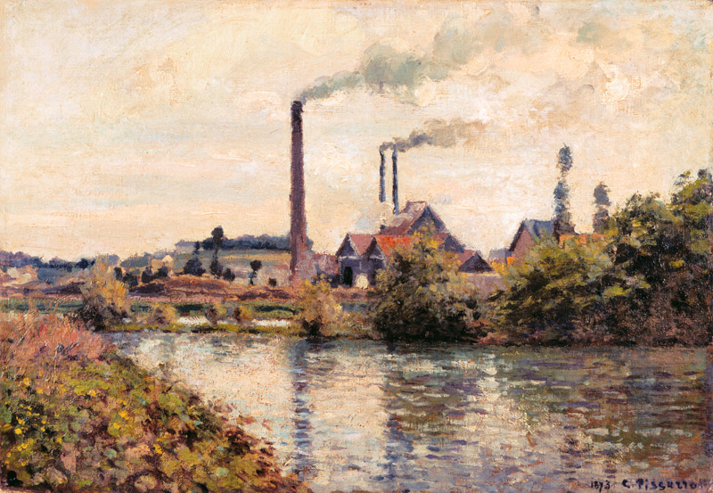 The factory in Pontoise from Camille Pissarro