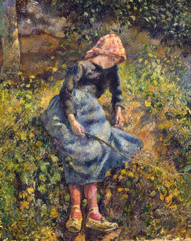 Girl with a Stick from Camille Pissarro