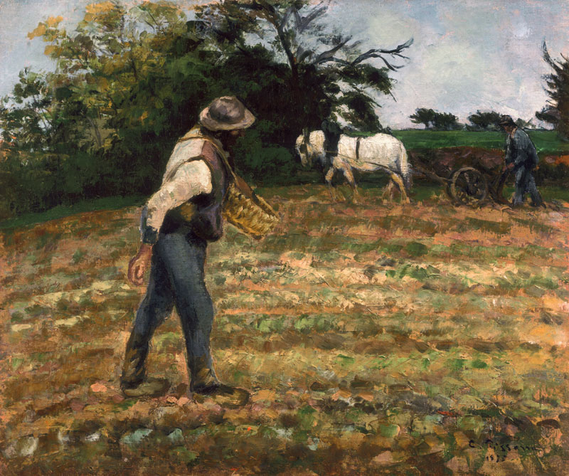 The Sower, Montfoucault from Camille Pissarro