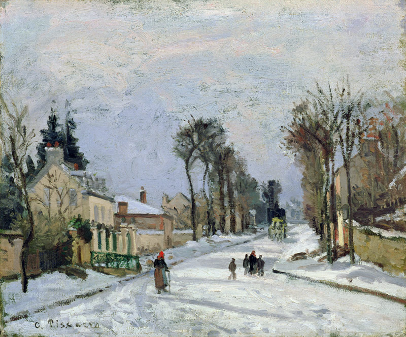 The Versailles Road at Louveciennes (Effet de Neige) from Camille Pissarro