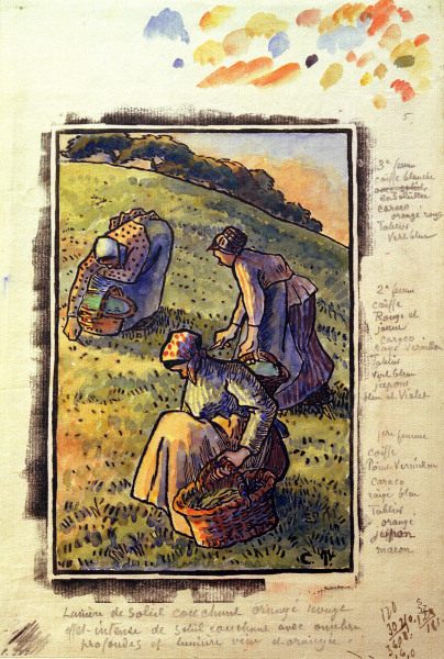 C.Pissarro, Kraeuter suchende Frauen from Camille Pissarro
